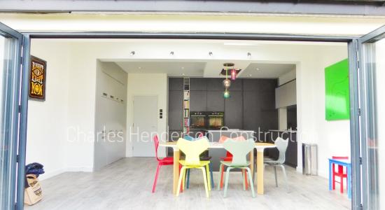 Single Storey, Rear House Extension London NW10. Bi-folding Doors, Underfloor Heating, New Kitchen