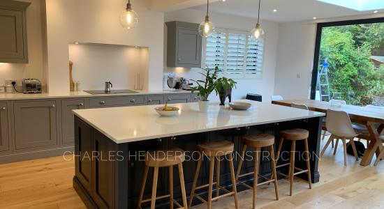 Kitchen Extension, Oak flooring plus Underfloor heating.