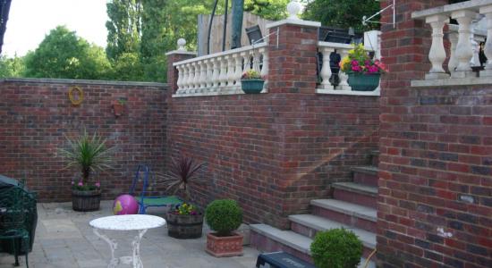 Renovation, Patio Paving with Retaining Walls and Steps, Wembley Park 